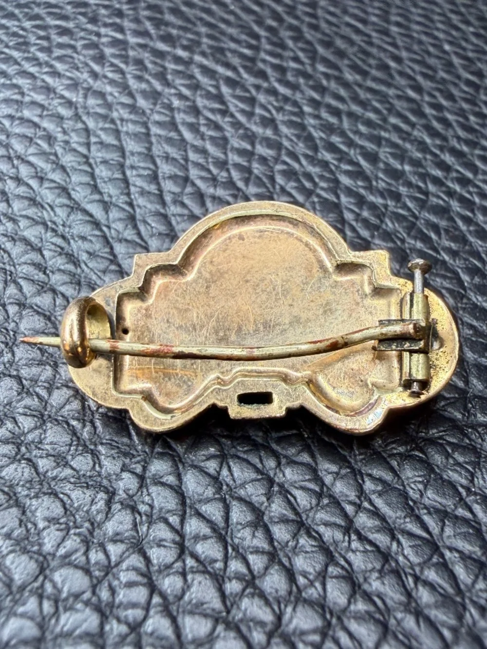ORNATE Antique Victorian Edwardian Gold Filled Etched Pin Brooch C Clasp 1.25